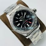 Swiss Breitling Avenger II GMT Replica Watch 43MM Black Dial Diamond Bezel Watch